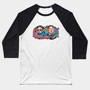 Kim Jong Un graffiti art Baseball T-Shirt